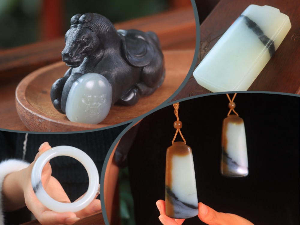 和田玉专属定制-青花作品新品赏析